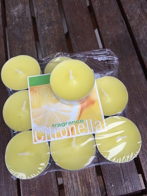 Citronella candles to get rid of mosquitoes