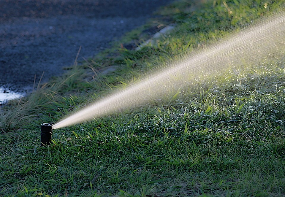 irrigation in lawn