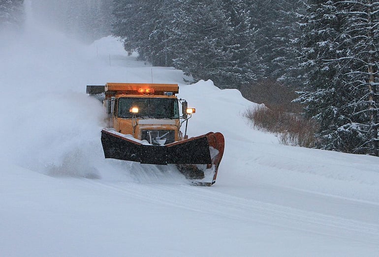 snow plow causing lawn damage