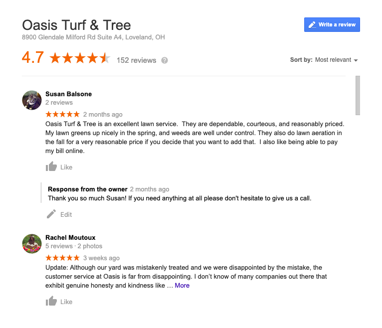 Oasis Turf and Tree Reviews 2019