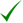 checkmark