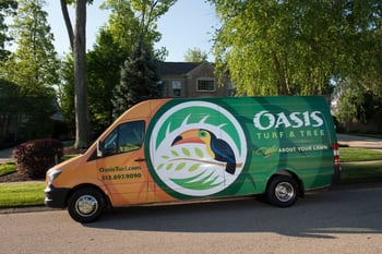 Oasis lawn care vehicle in Ohio