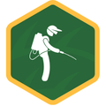 spraying man